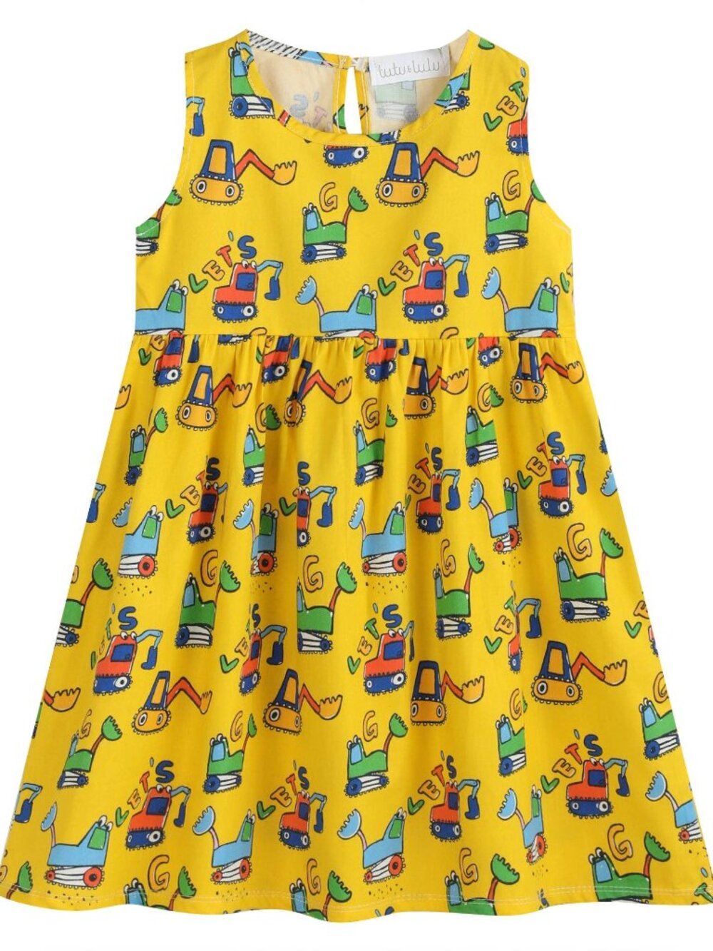 Mustard Construction Sleeveless Dress